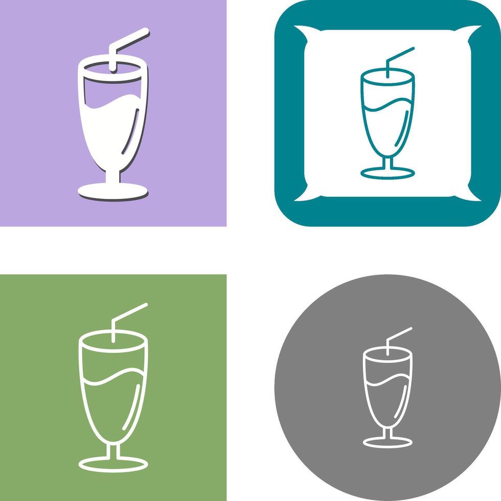 Milkshake Icon Design vector