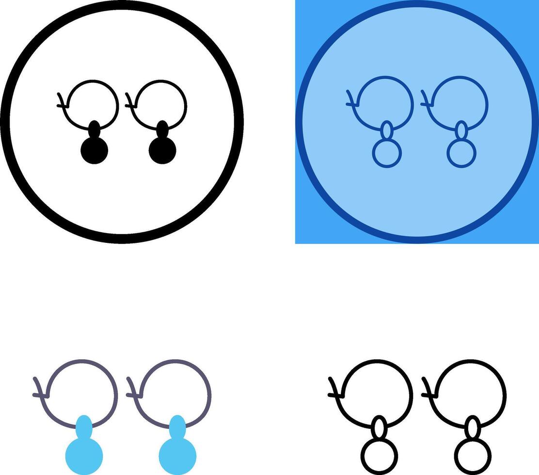 Earrings Icon Design vector