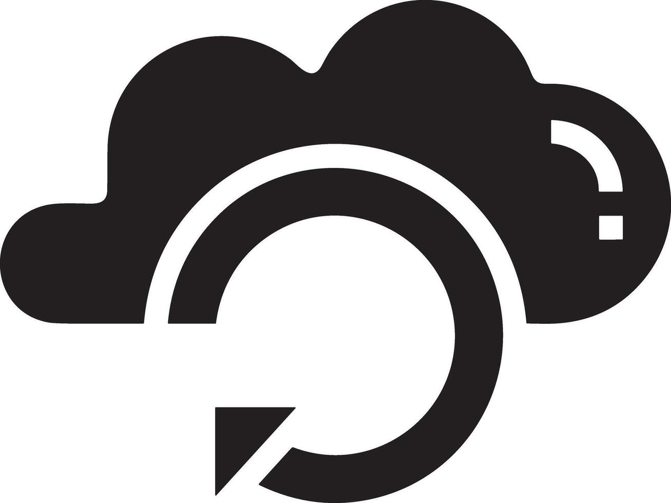 Cloud icon symbol image. Illustration of the hosting storage design vector