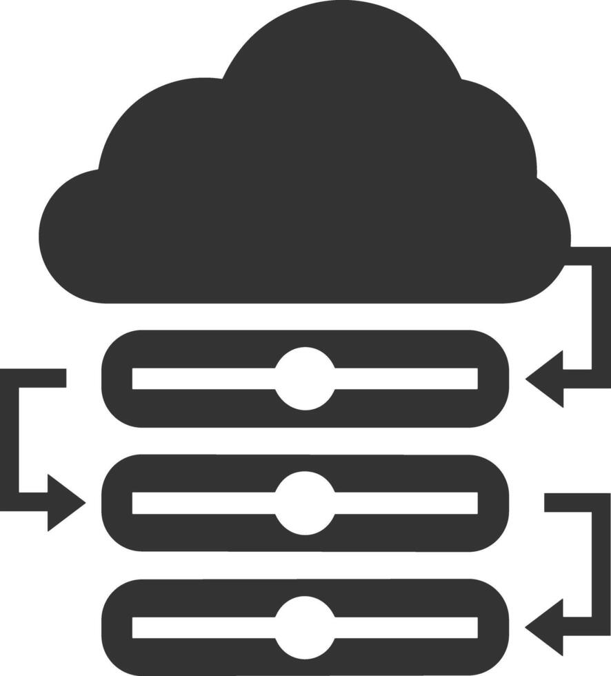 Cloud icon symbol image. Illustration of the hosting storage design vector