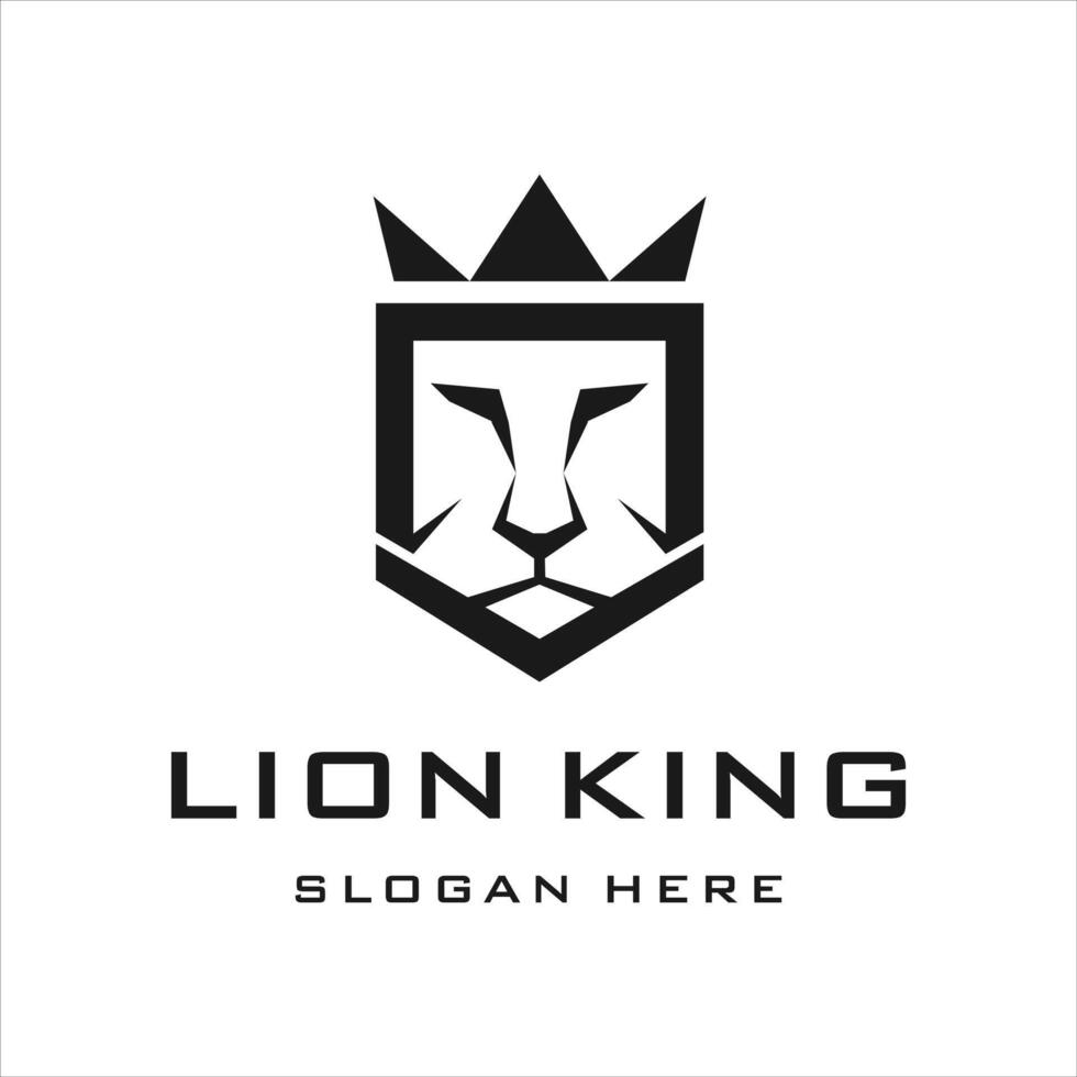 lion king icon logo design vector