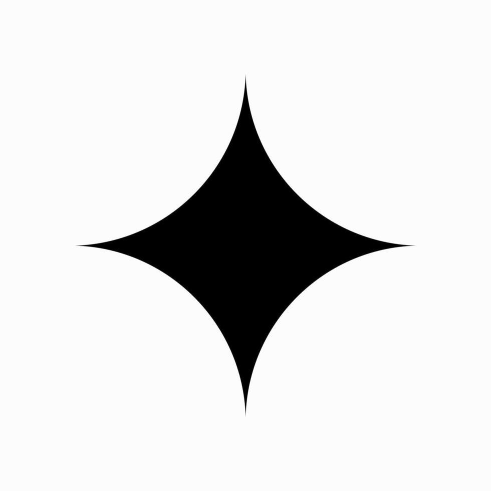 four point star design template icon illustration on white background. vector