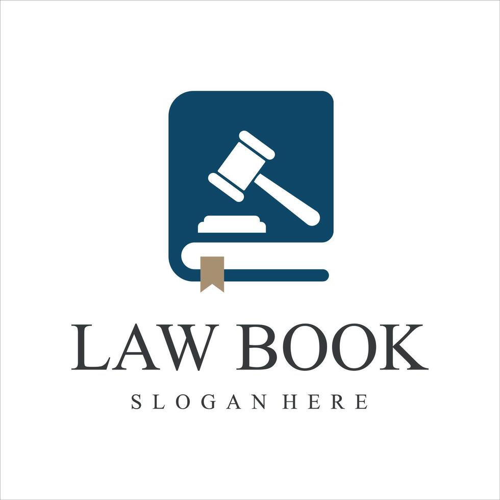 law firm symbol with book logo concept, design template. vector