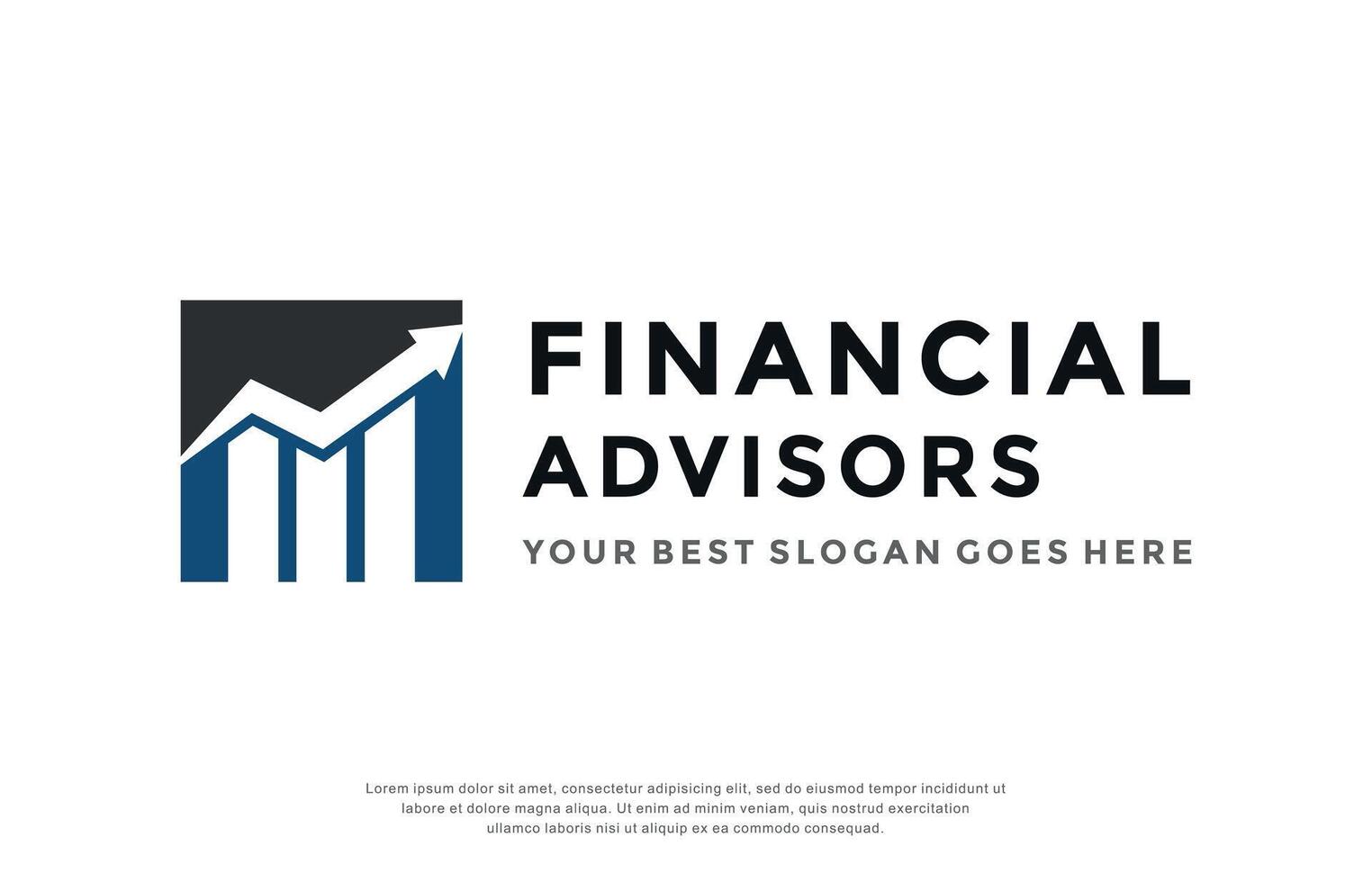 financiero asesores logo diseño vector