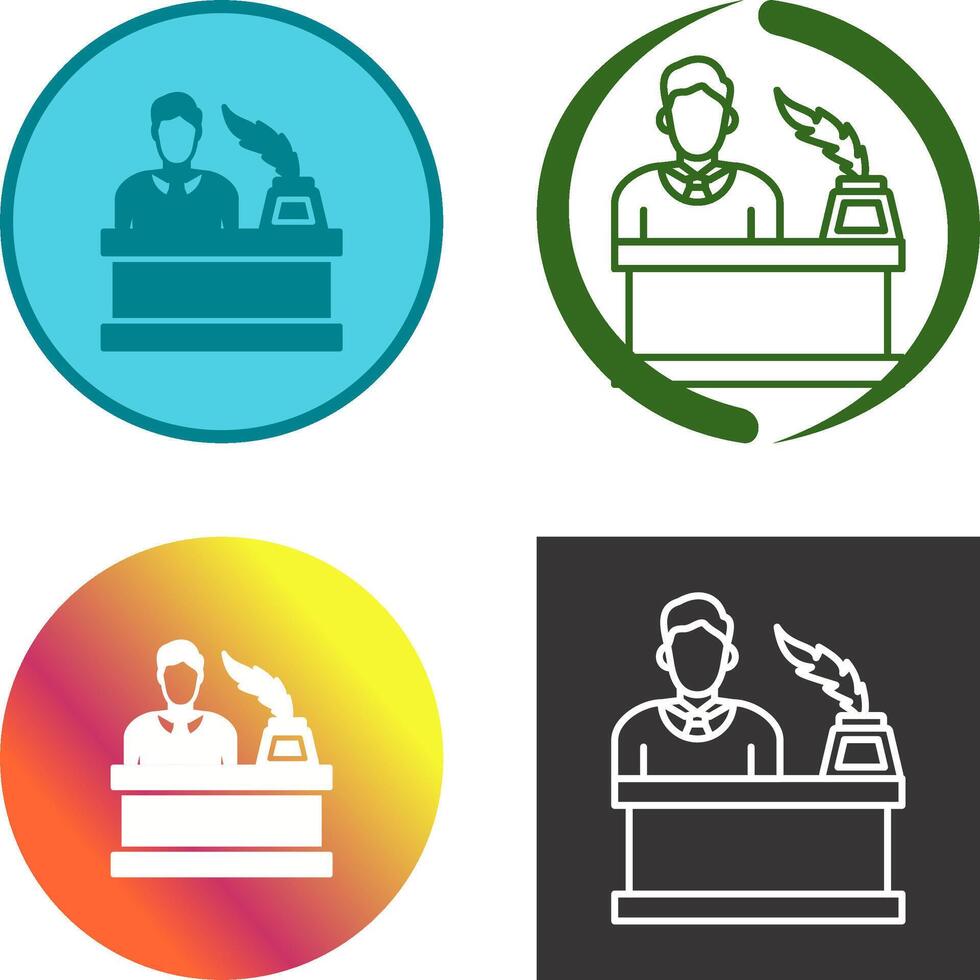magistrate Icon Design vector