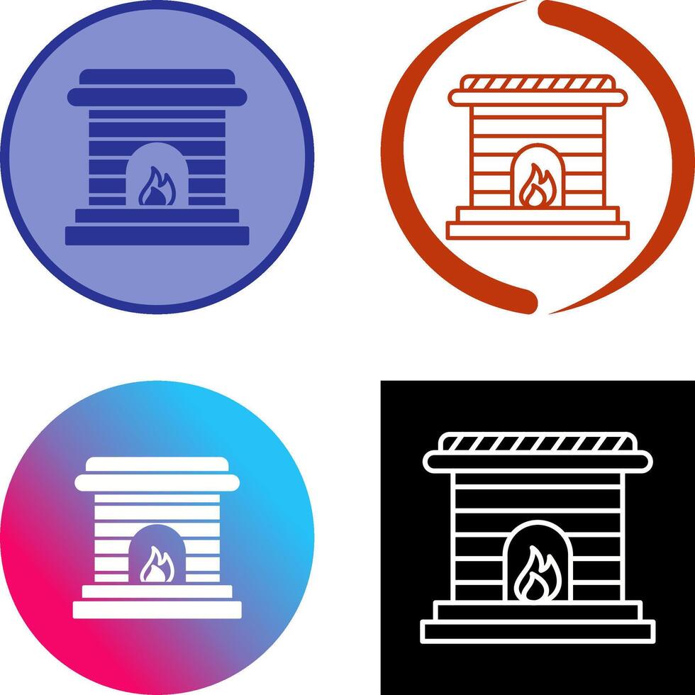 Fireplace Icon Design vector