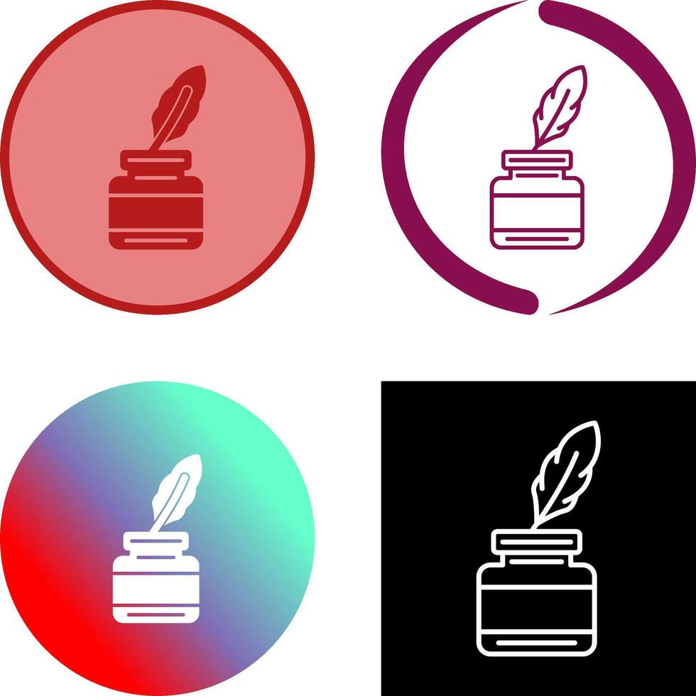 Inkwell Icon Design vector