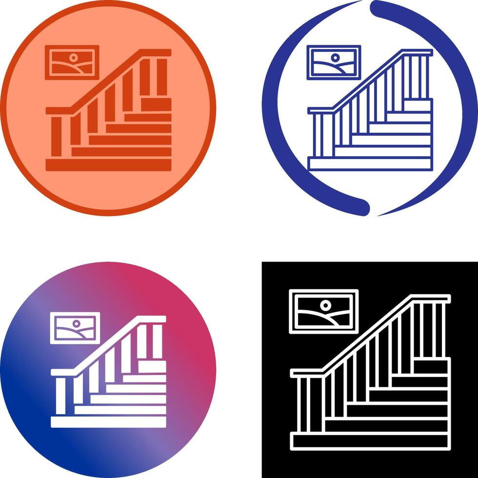 diseño de icono de escalera vector