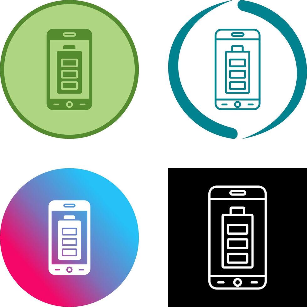 Mobile Battery Icon Design vector