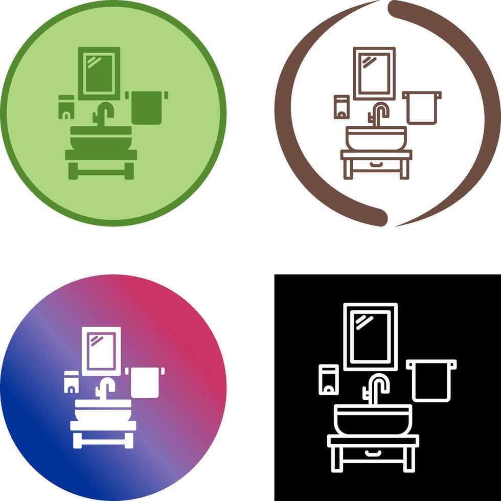 Washbasin Icon Design vector