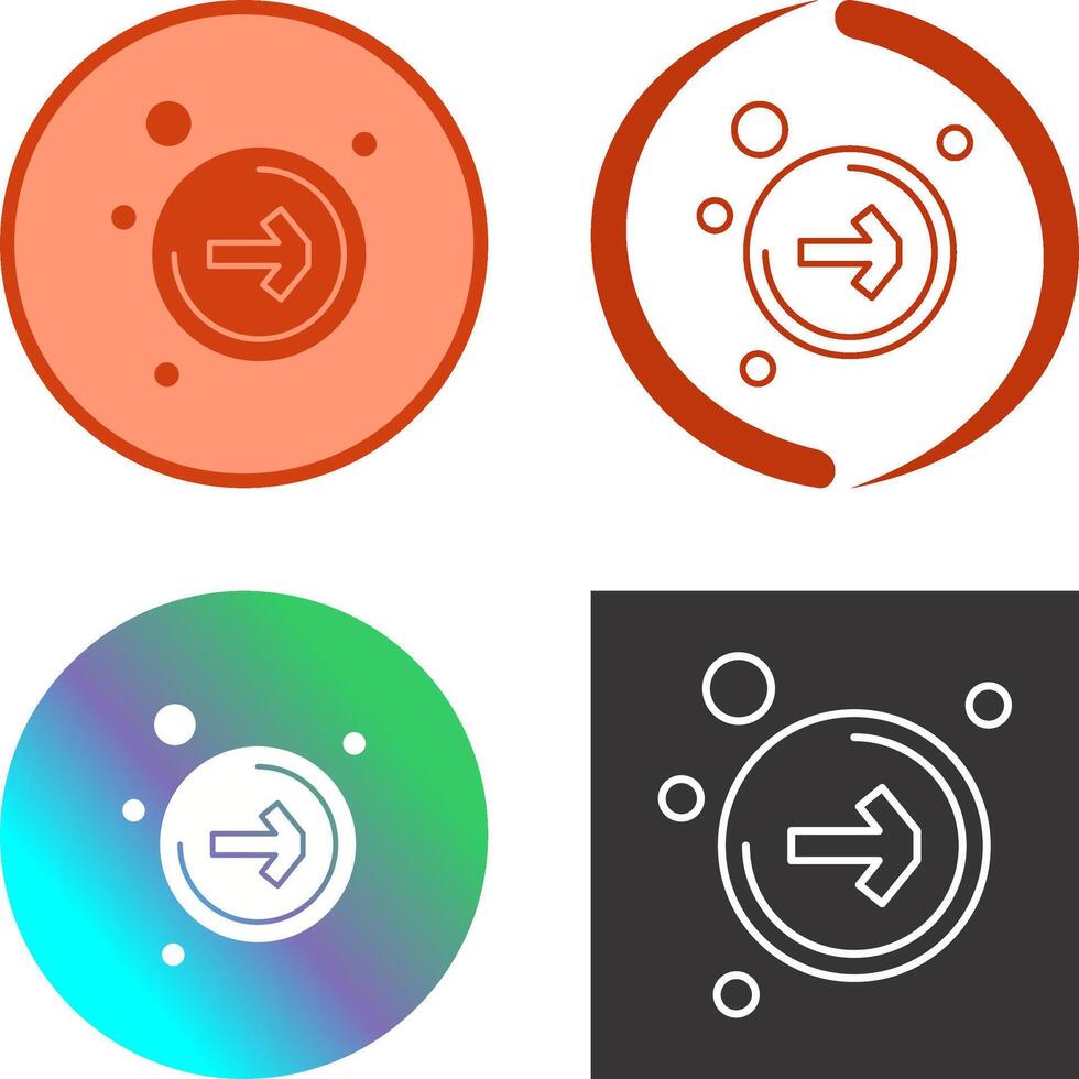 diseño de icono de flecha derecha vector