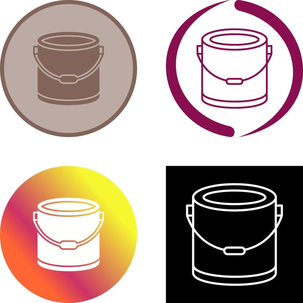 Paint Bucket Icon Design vector