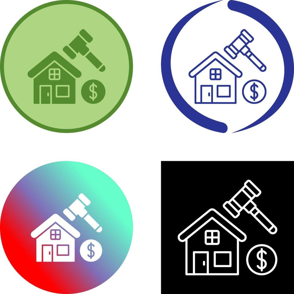 Auction Icon Design vector