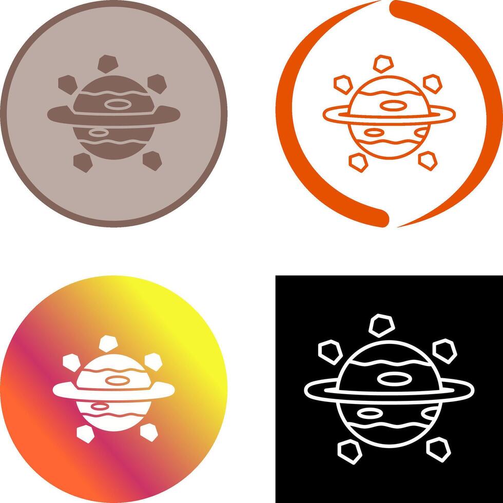 Saturn Icon Design vector