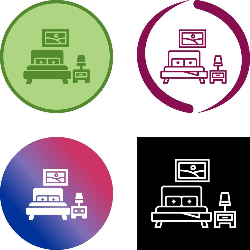 Bedroom Icon Design vector
