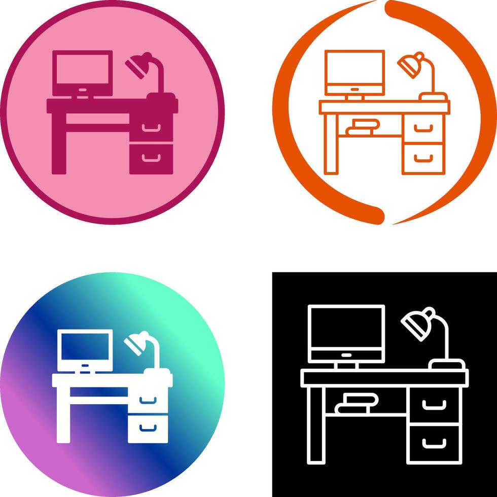Desk Icon Design vector