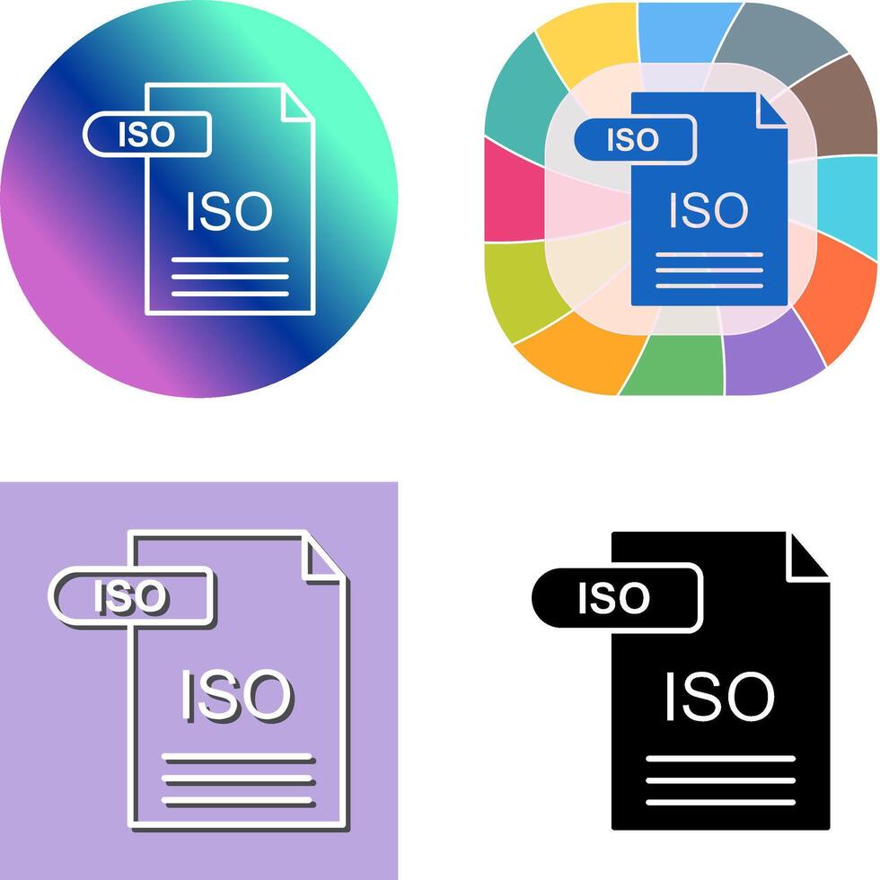 ISO Icon Design vector