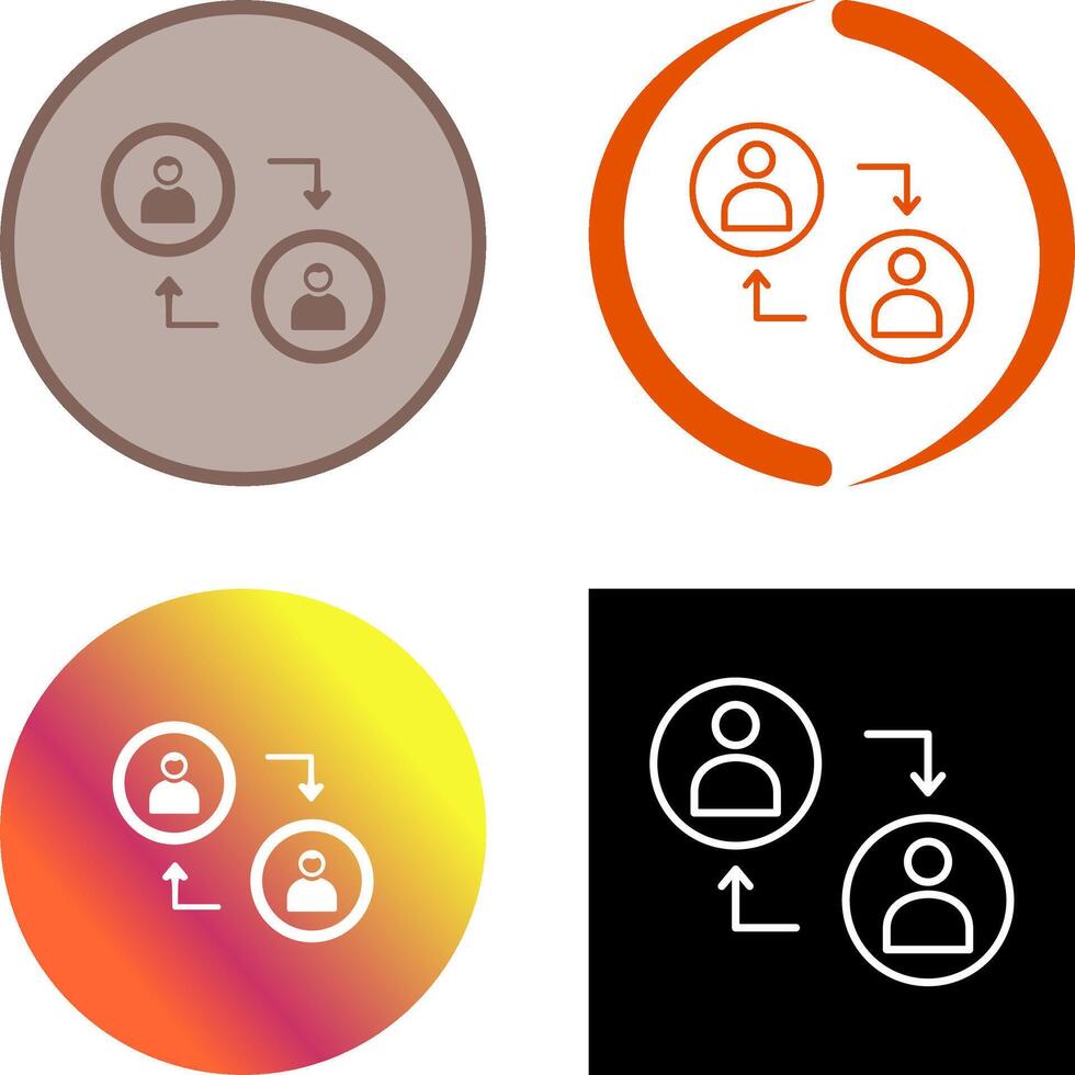 Connected Profiles Icon Design vector