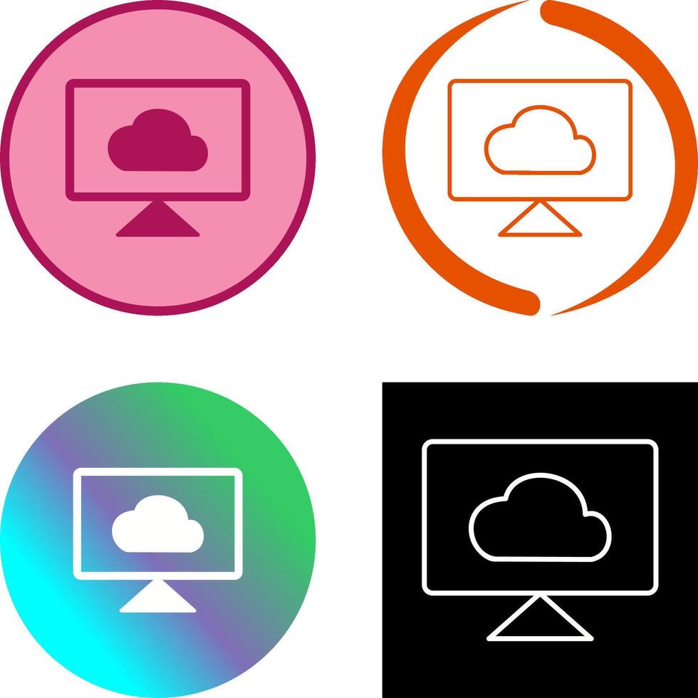 Cloud System Icon Design vector