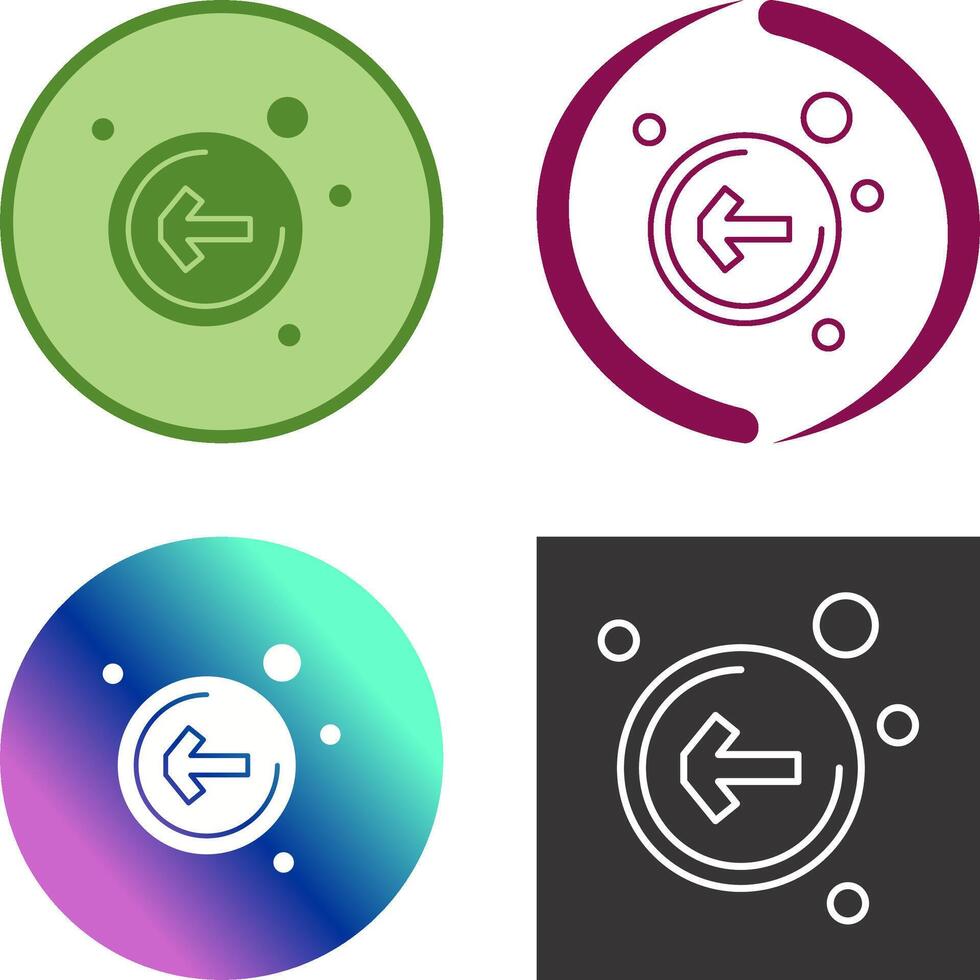 Left Arrow Icon Design vector