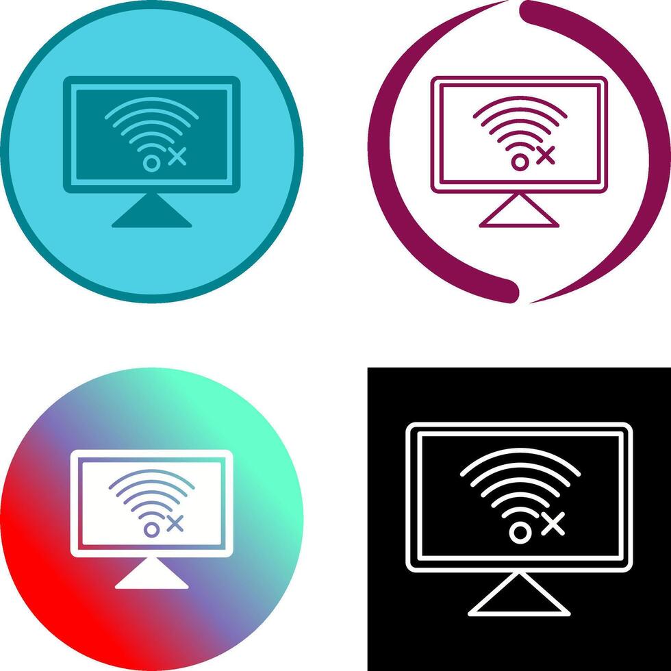Disconnected Network Icon Design vector