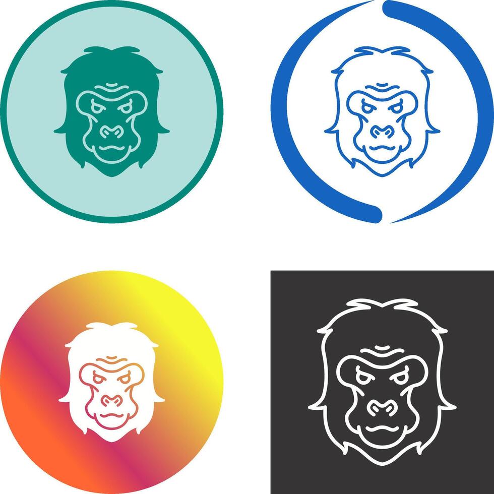 Gorilla Icon Design vector