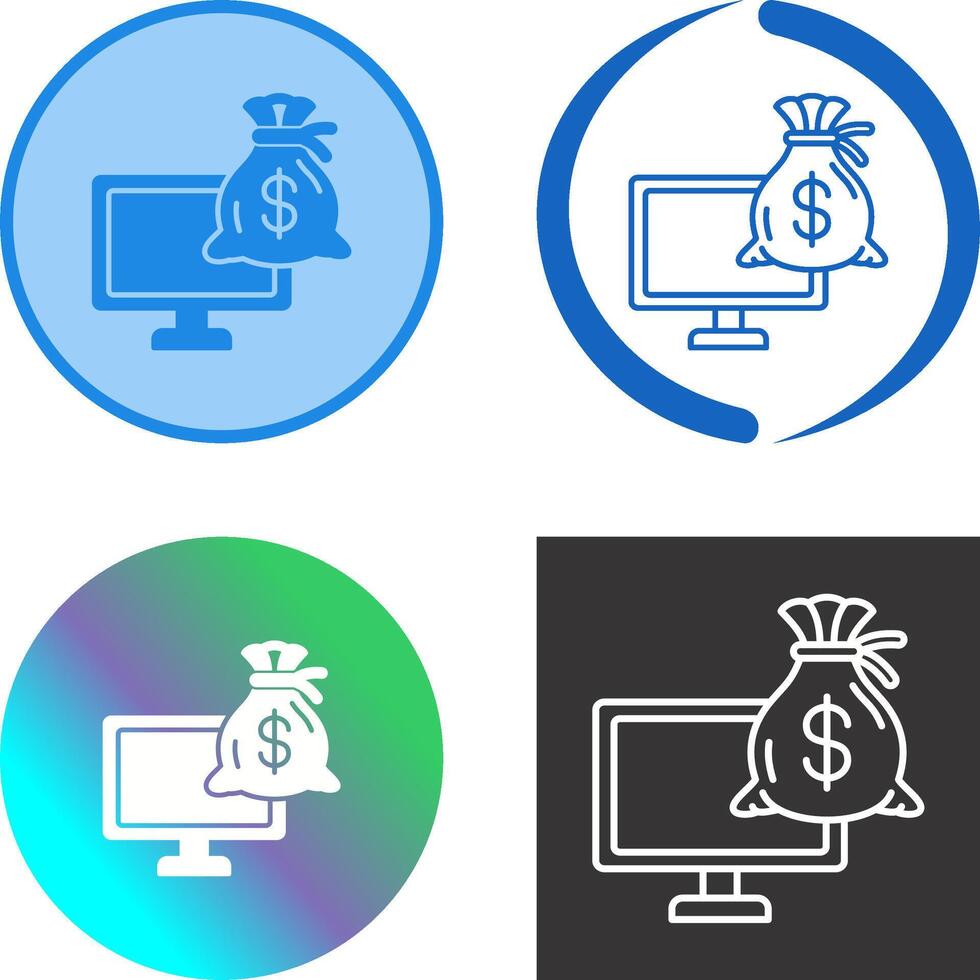 Online Loan Icon Design vector