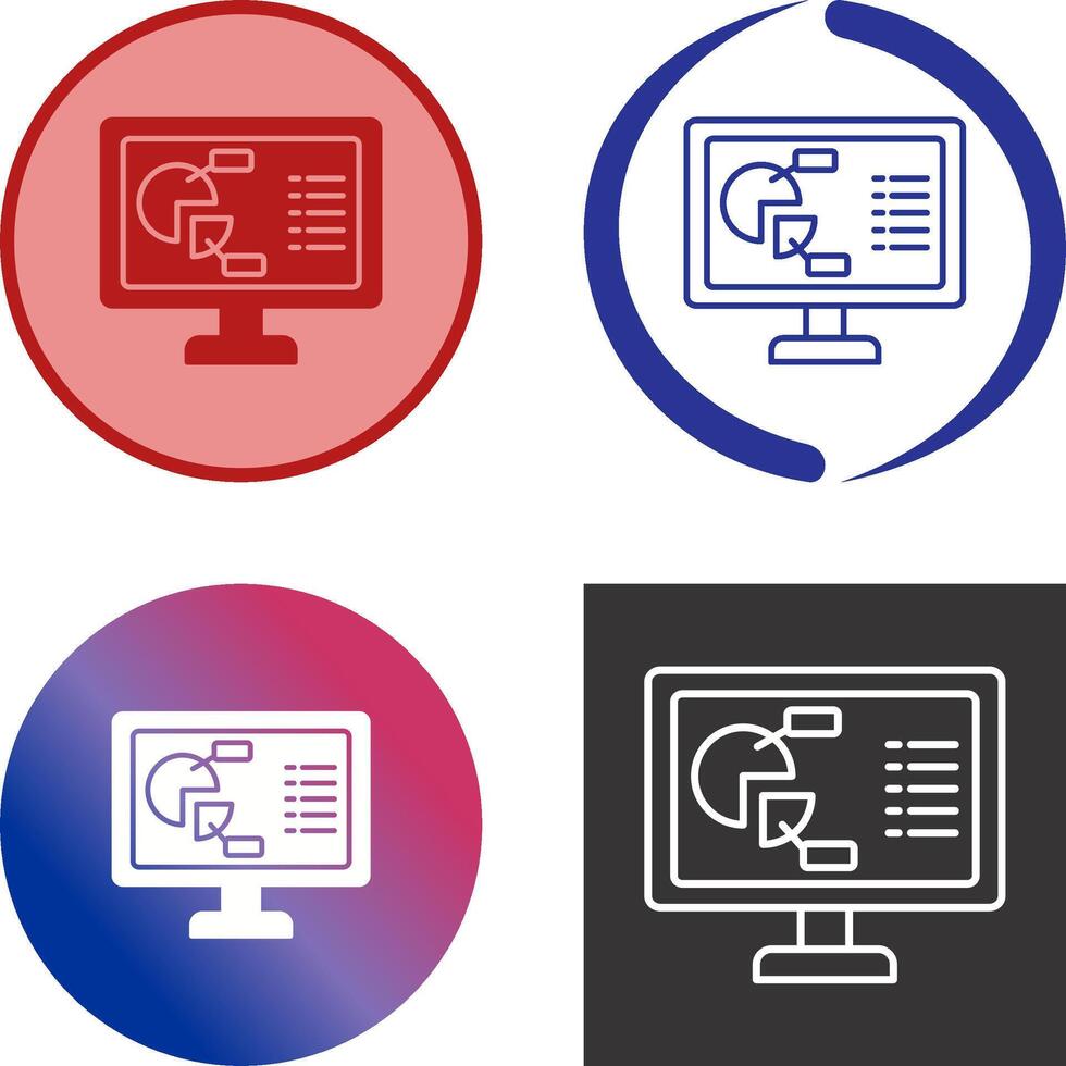 Pie Chart Icon Design vector