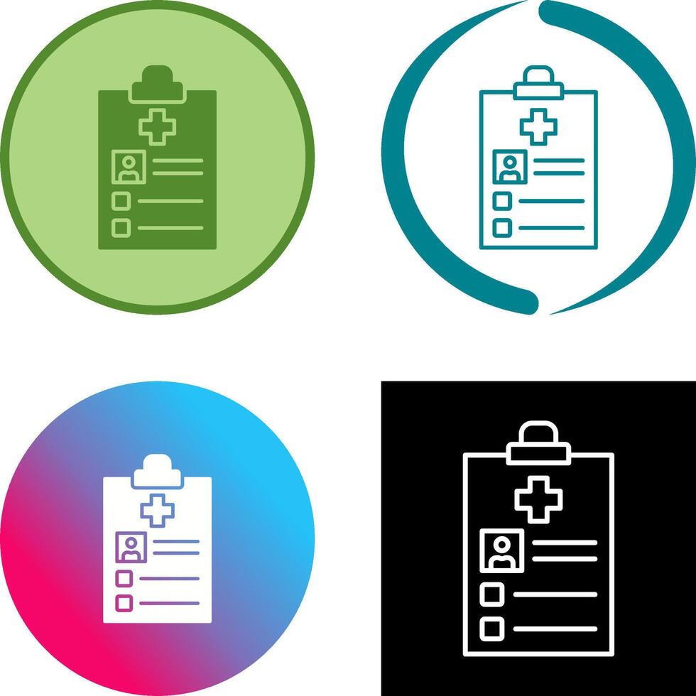 Medical Record Icon Design vector