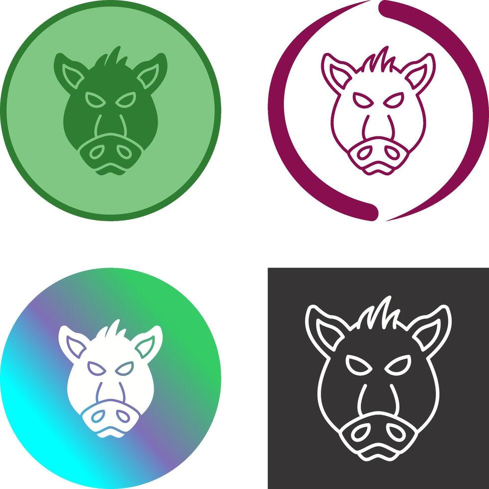 Pig Icon Design vector