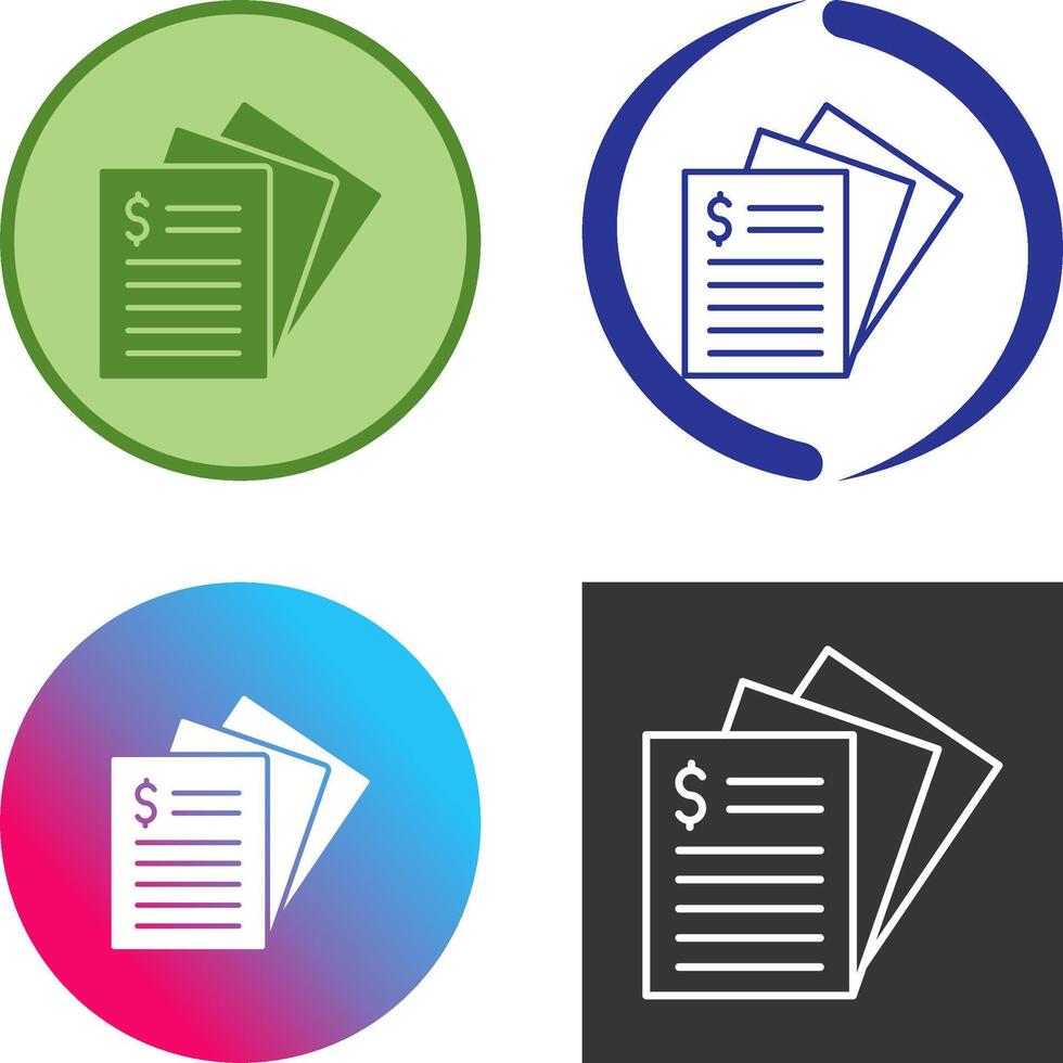 Invoice Icon Design vector