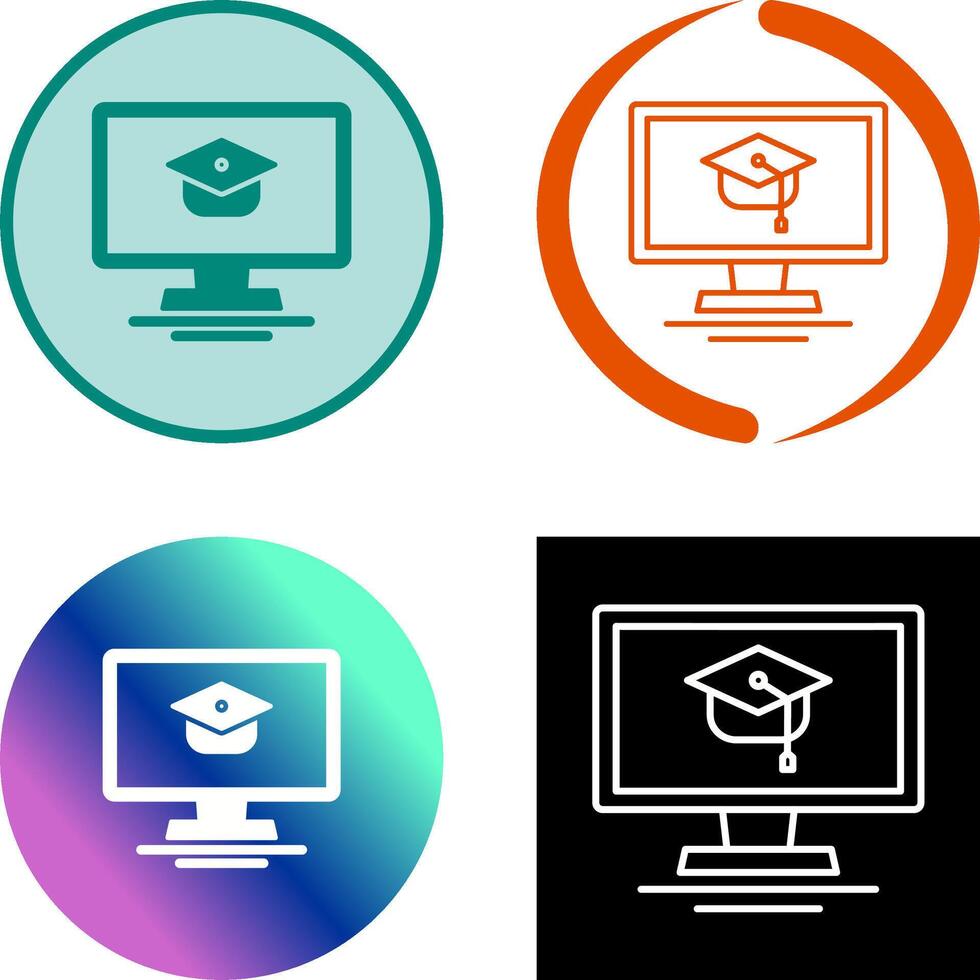 Online Course Icon Design vector