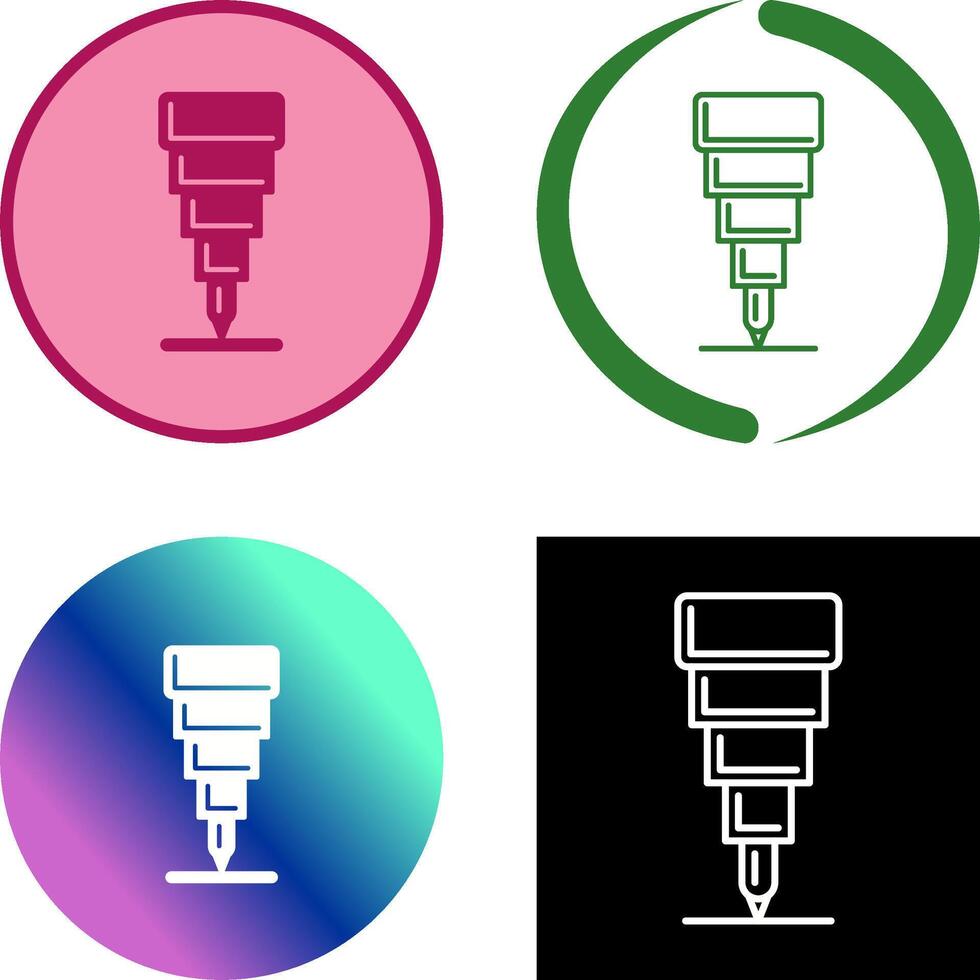 Fine Tip Pen Icon Design vector