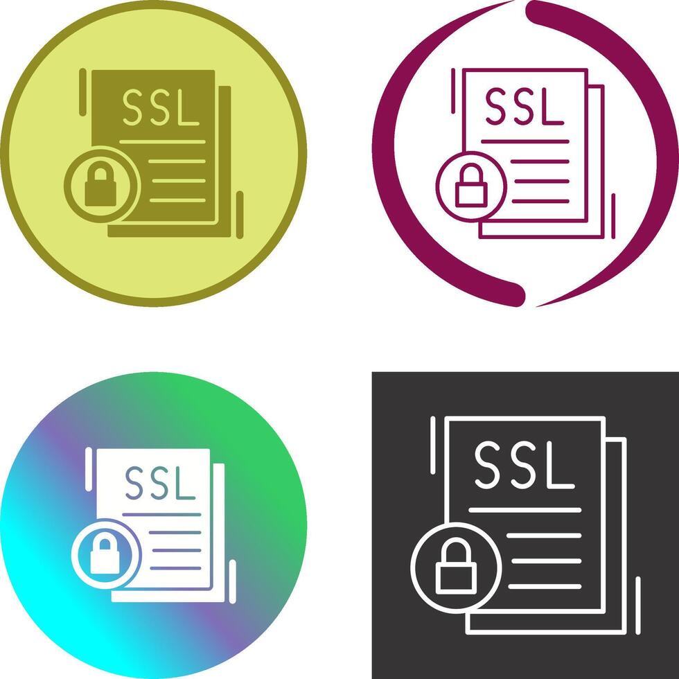 SSL Icon Design vector