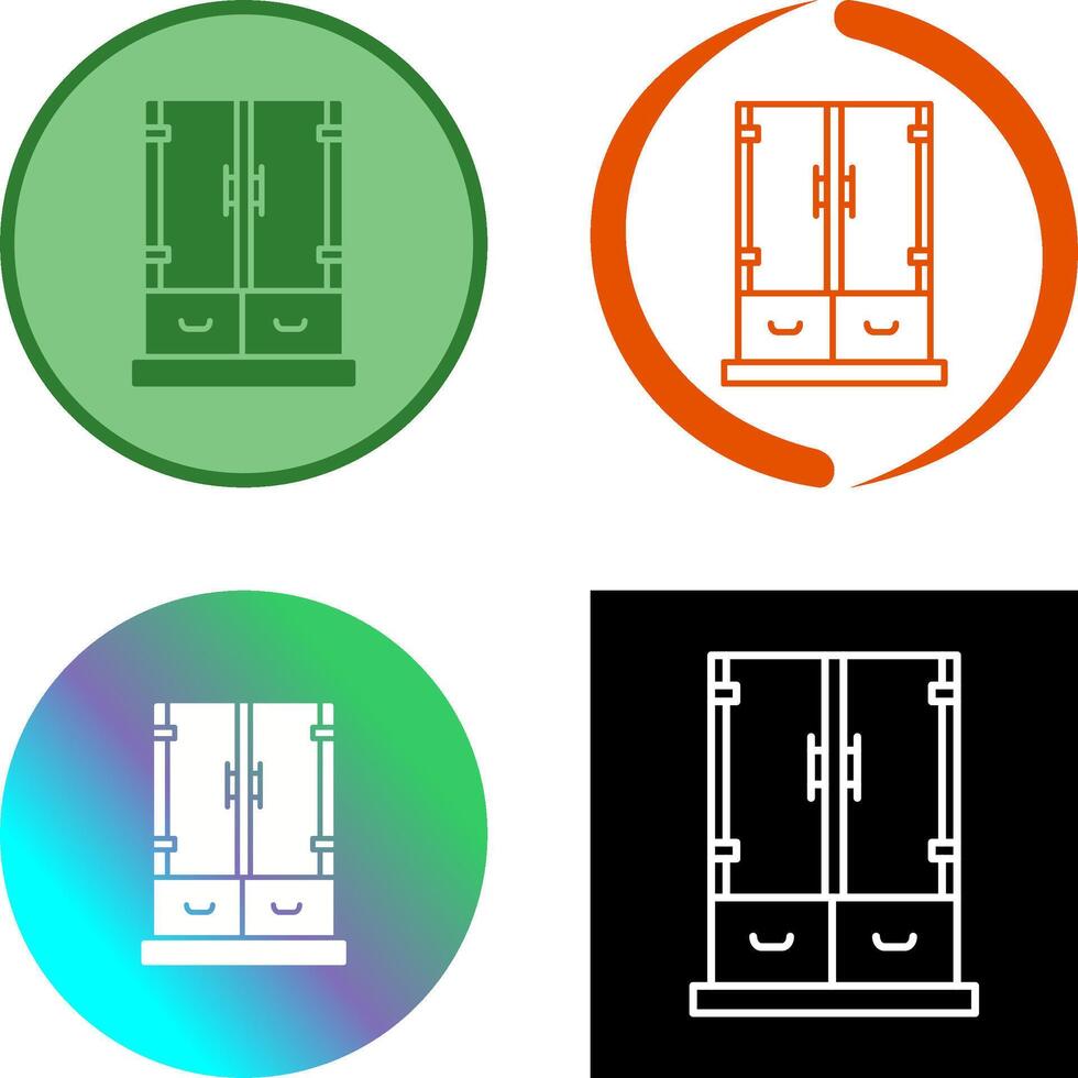 Cabinet Drawer Icon Design vector