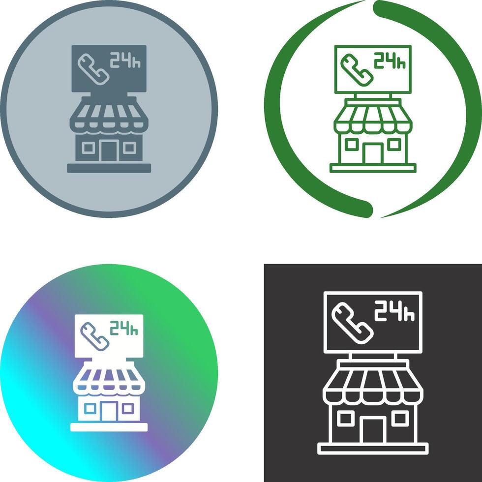 24 hours Icon Design vector
