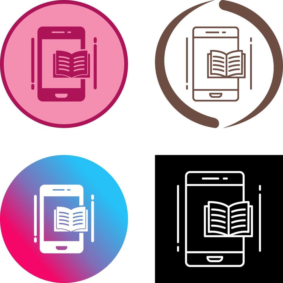 E Book Icon Design vector