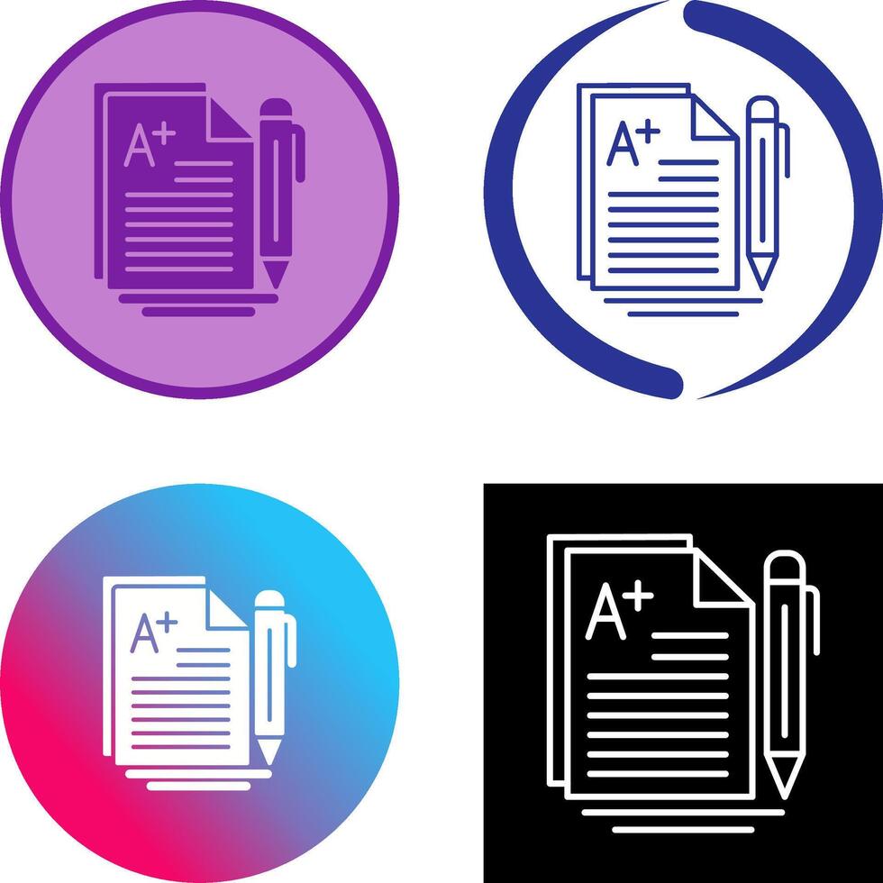 A Grade Icon Design vector