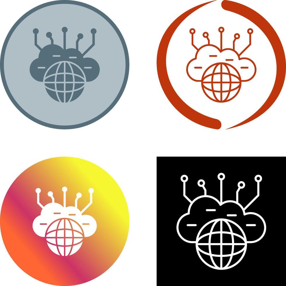 Computing Cloud Icon Design vector