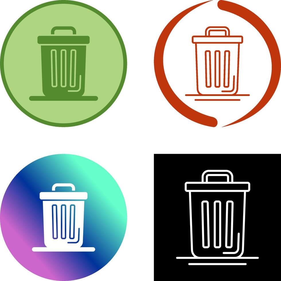 Trash Can Icon Design vector