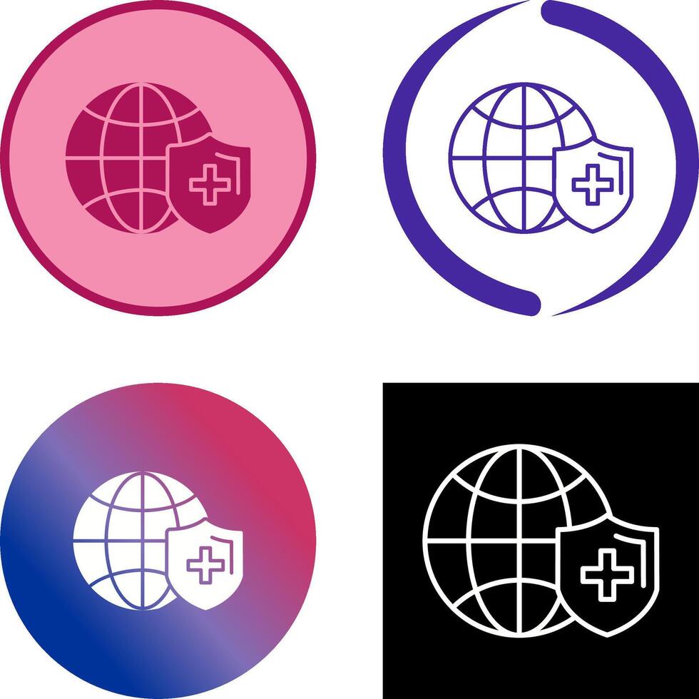Global Protection Icon Design vector