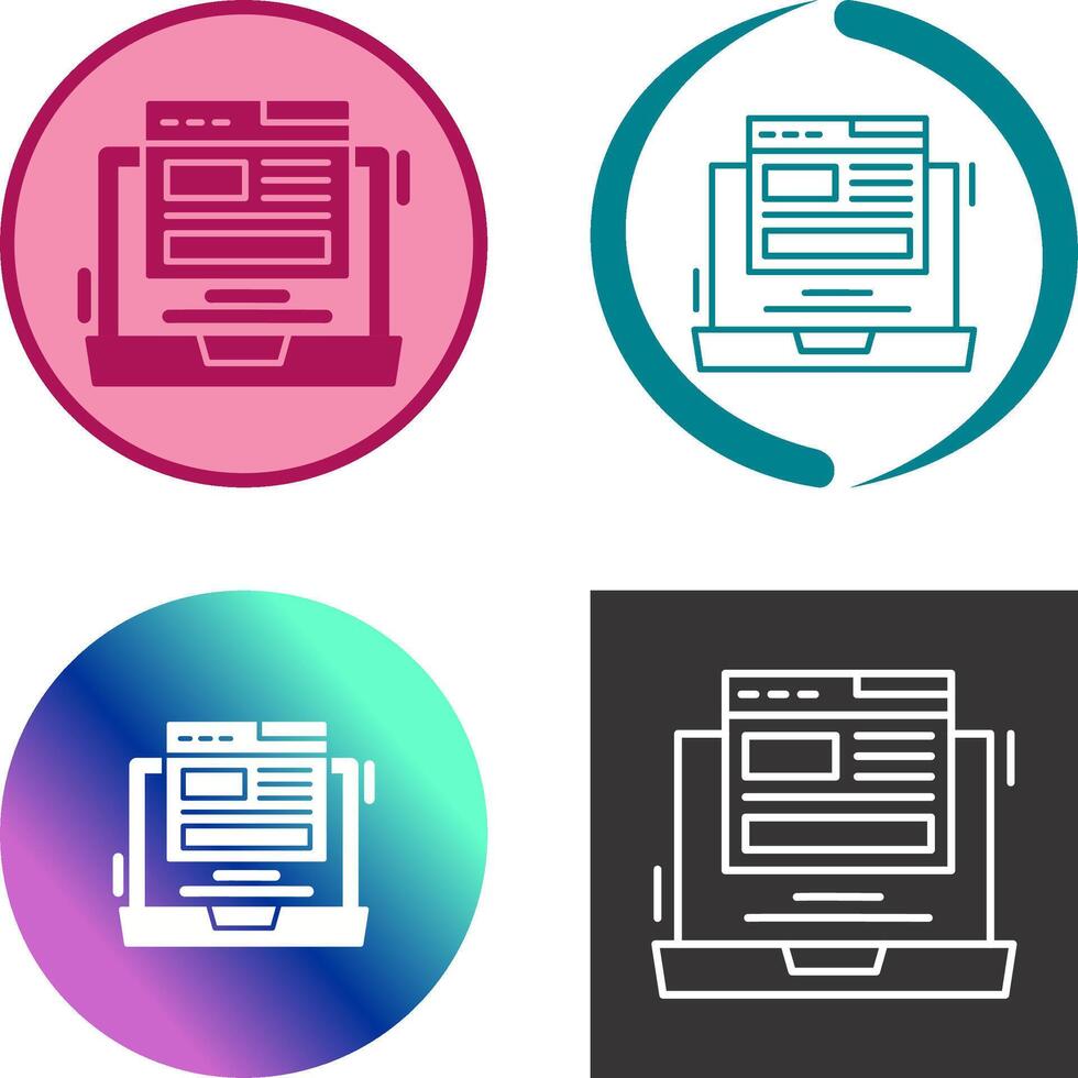 Layout Icon Design vector