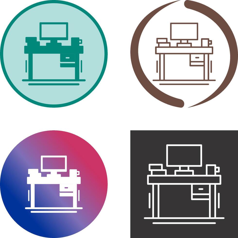 Desk Icon Design vector