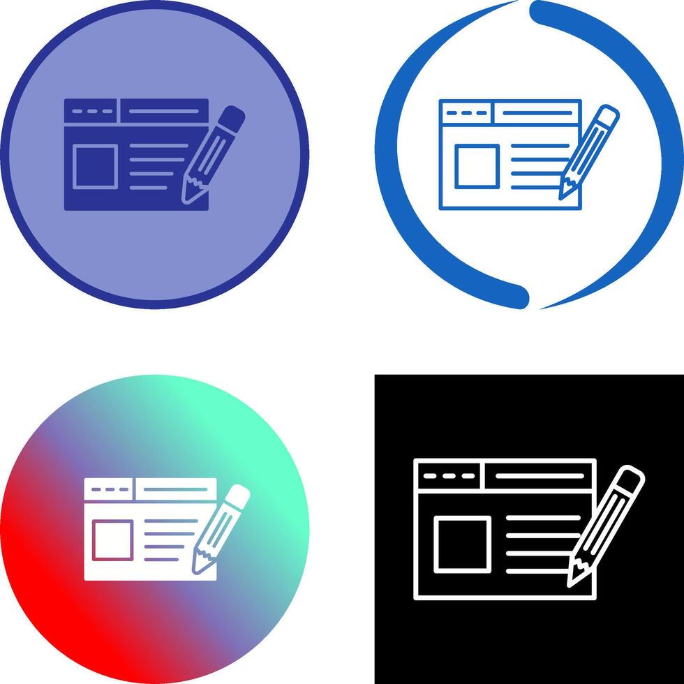Web Page Icon Design vector