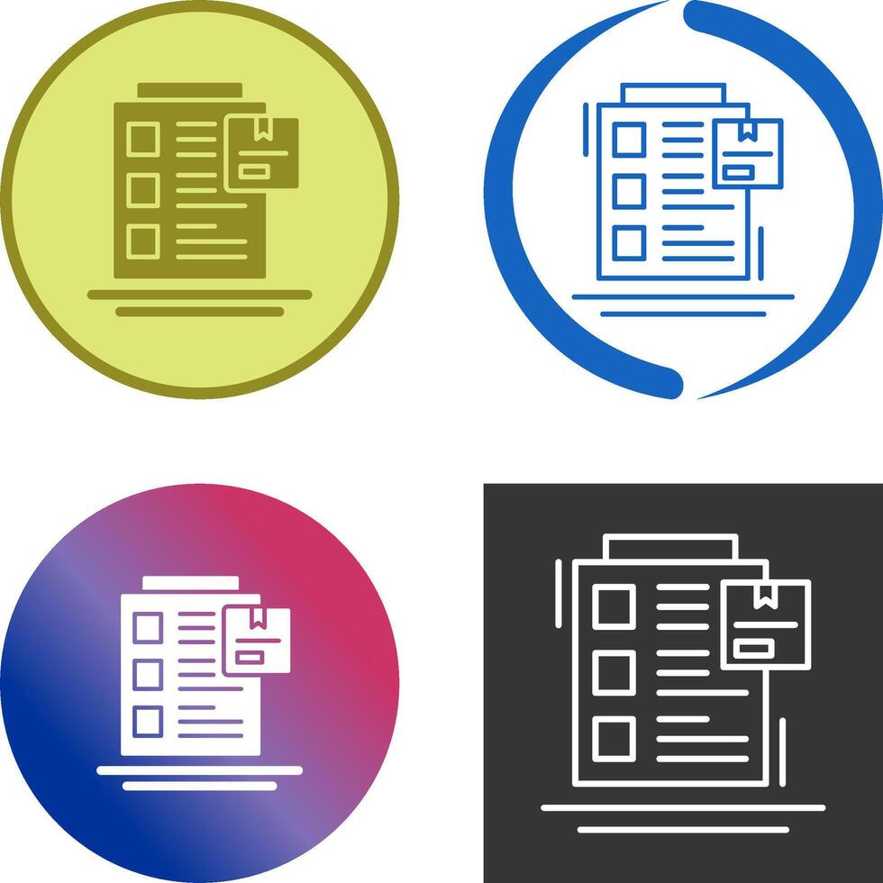 Order List Icon Design vector