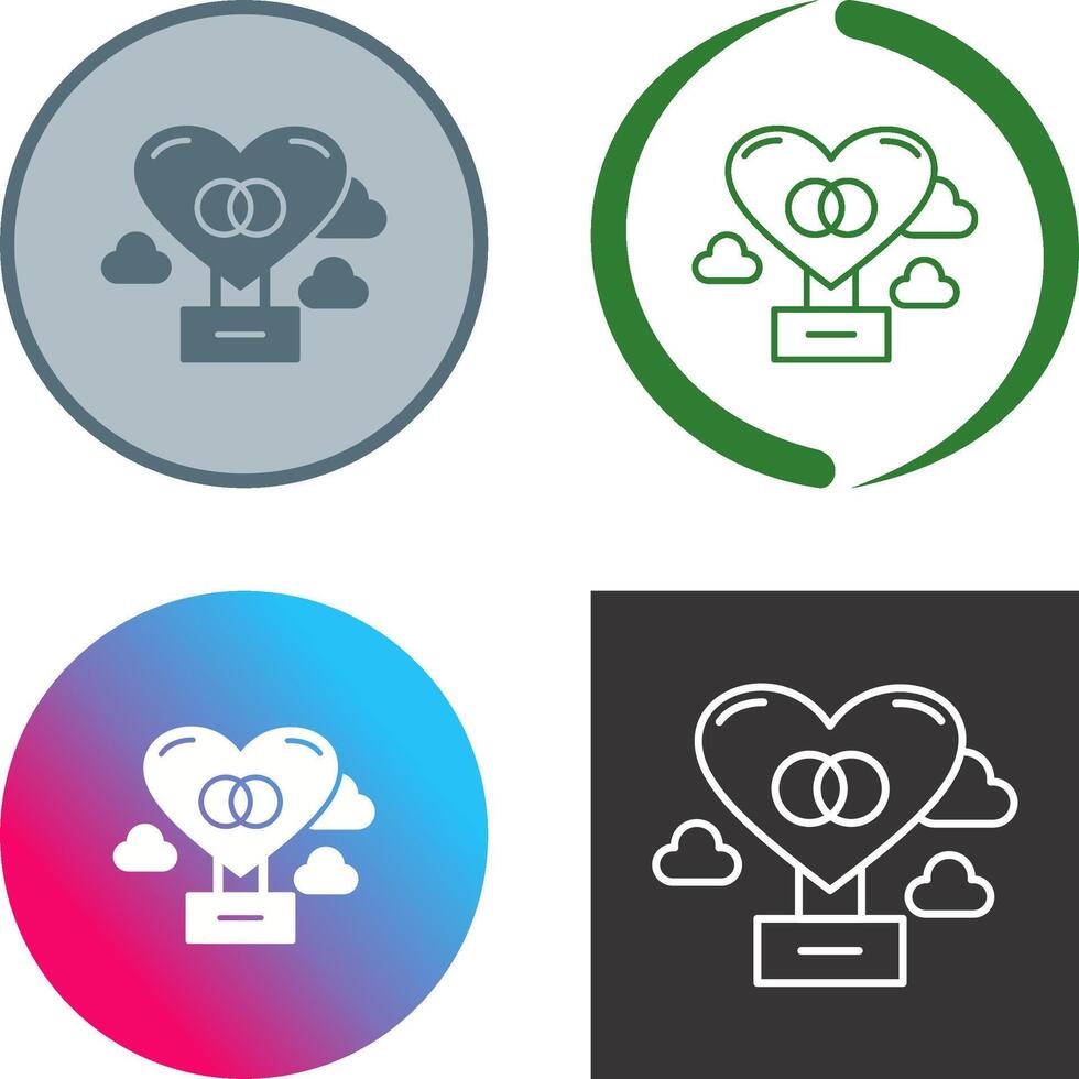 Hot Air Balloon Icon Design vector
