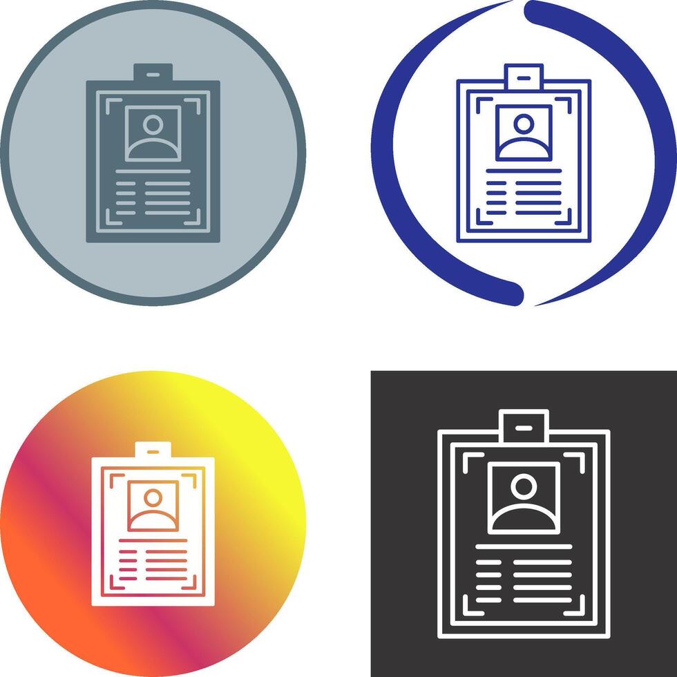 ID Card Icon Design vector