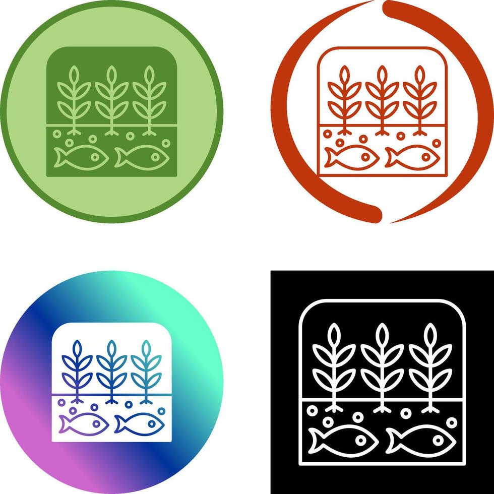 Hydroponic Icon Design vector