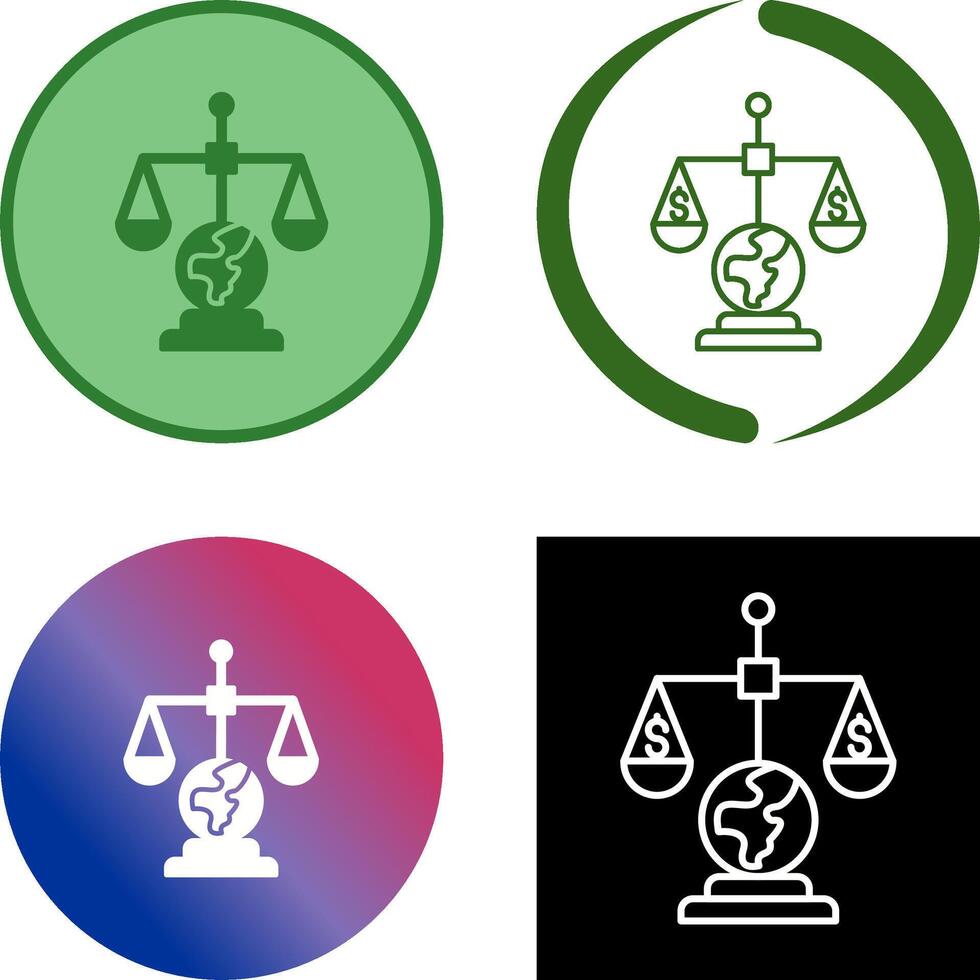 International Law Icon Design vector