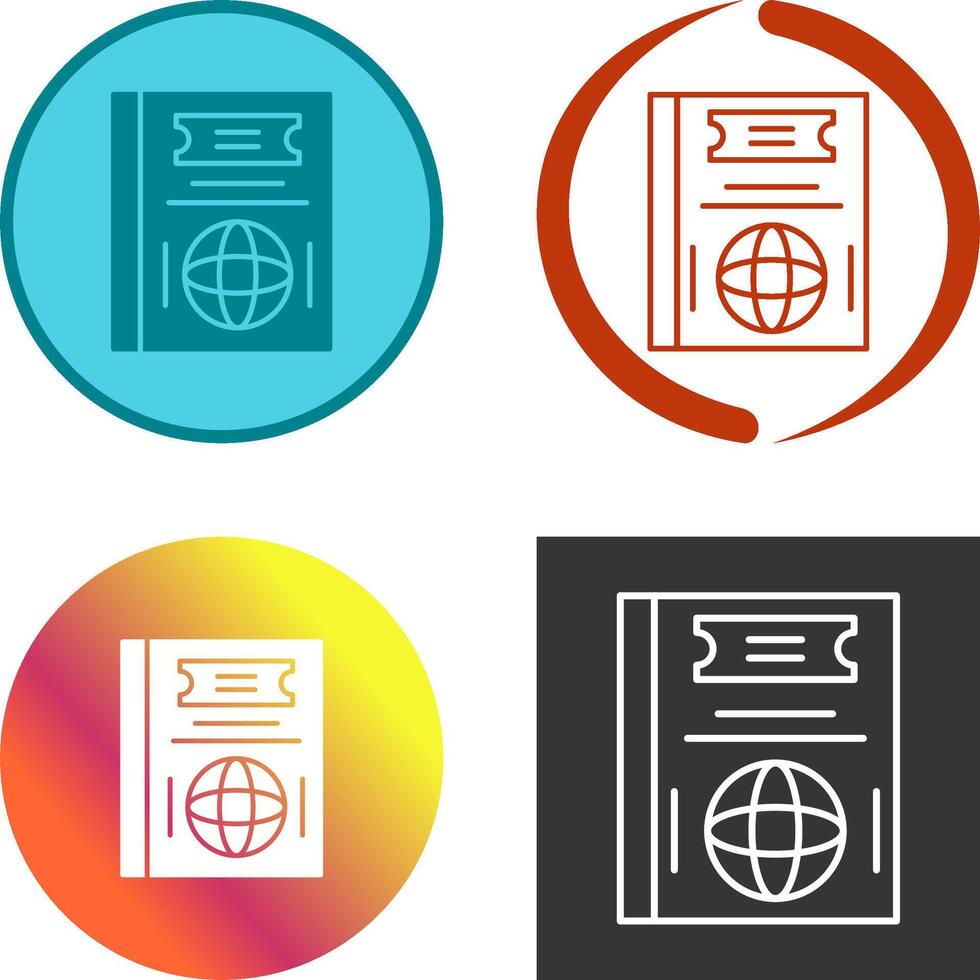 Passport Icon Design vector